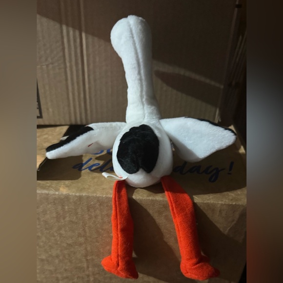 1999 Ty Beanie Baby ‘Stilts’Plush Stork with Red and Black Accents - Picture 6 of 6